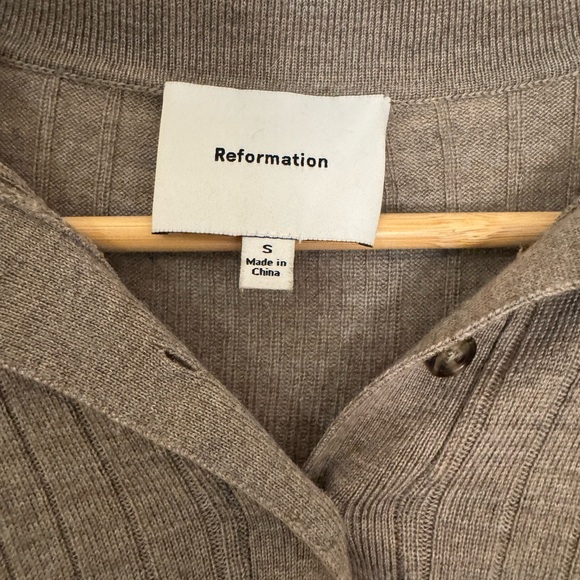 Reformation Wool Ribbed Polo - Picture 5 of 6